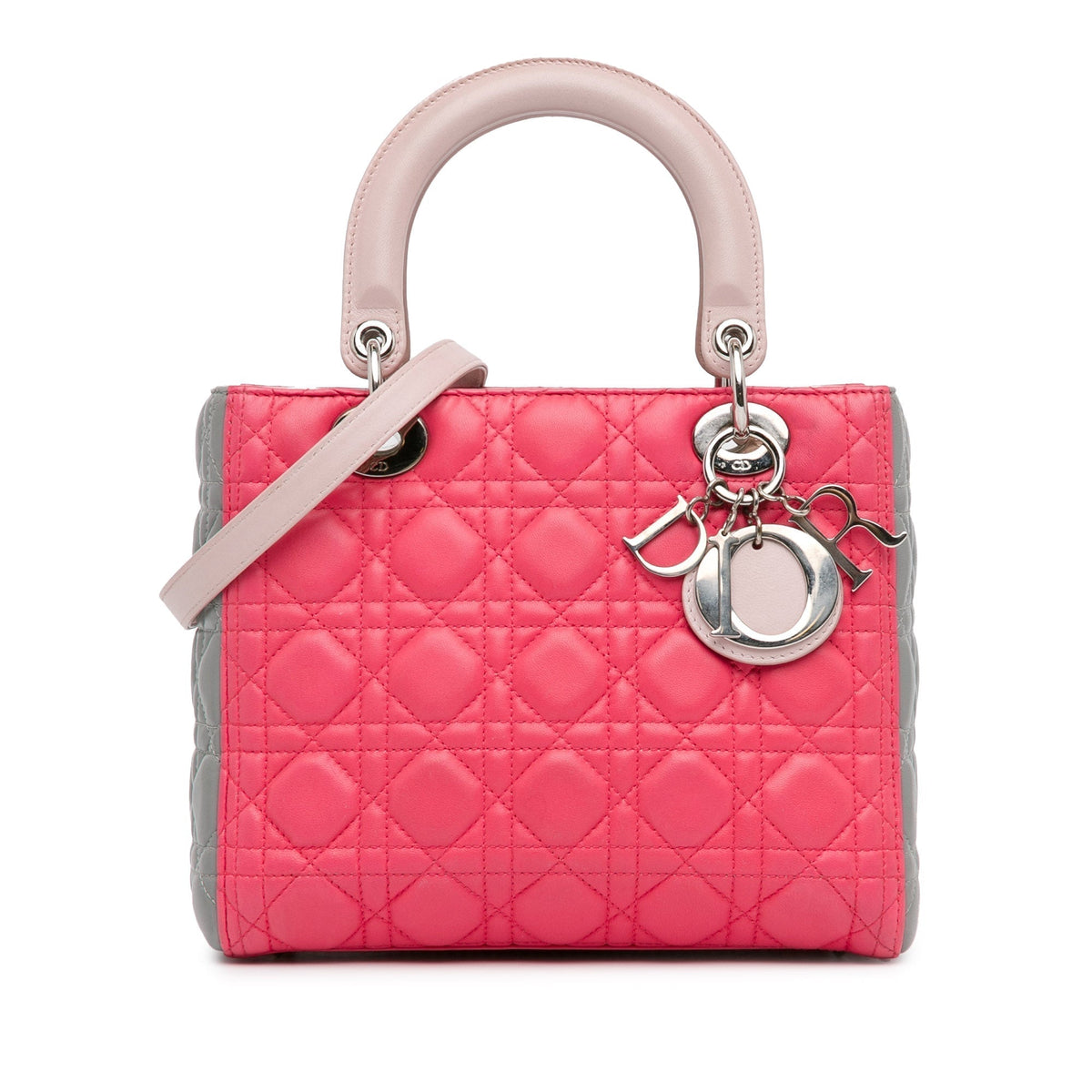 Dior Lady Dior Cannage Pink Handbag Style 2