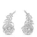 Boucheron Plume de Paon 18K White Gold 1.10ct Diamond Earrings