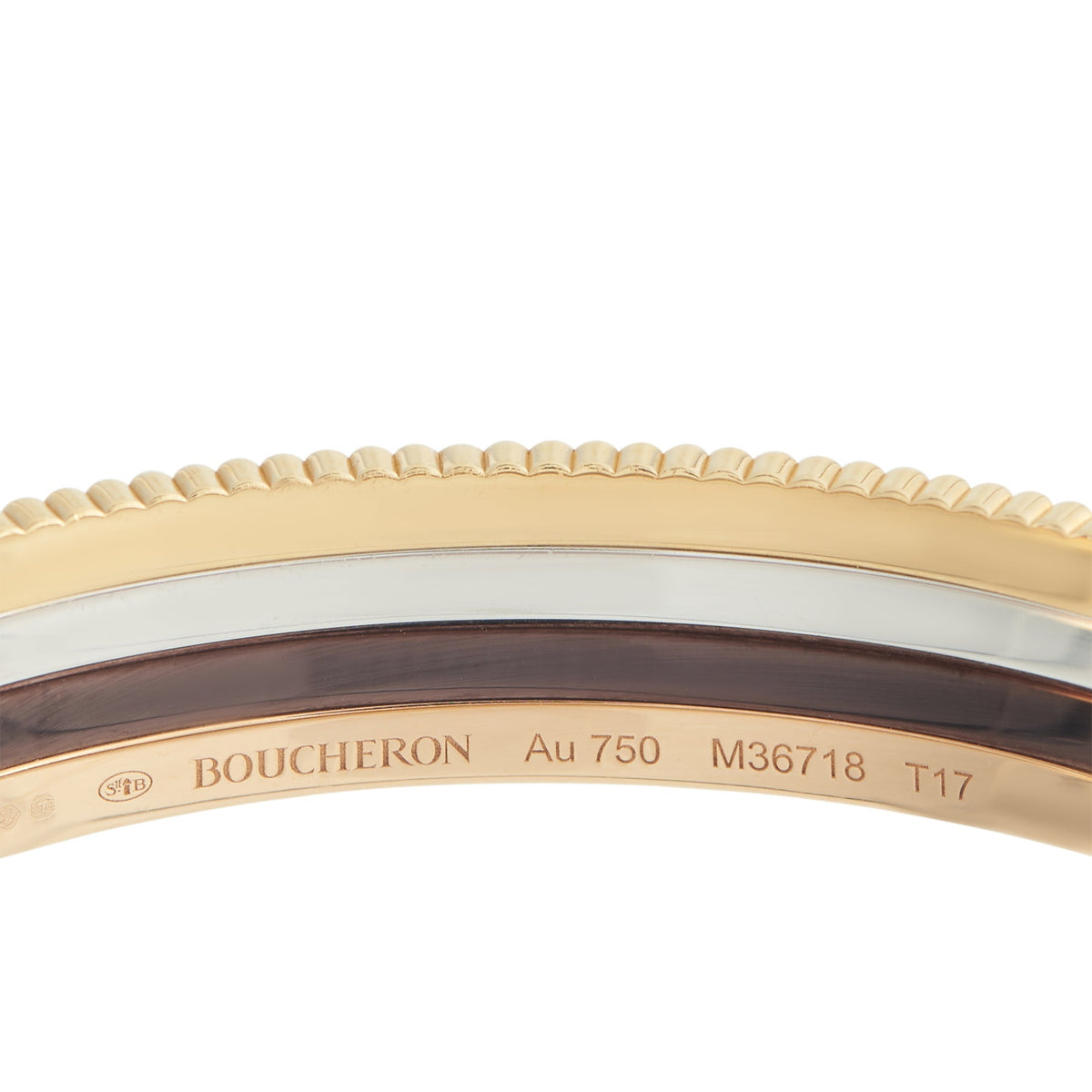 Boucheron Quatre 18K Yellow, Rose, and White Gold 1.48ct Diamond Bracelet